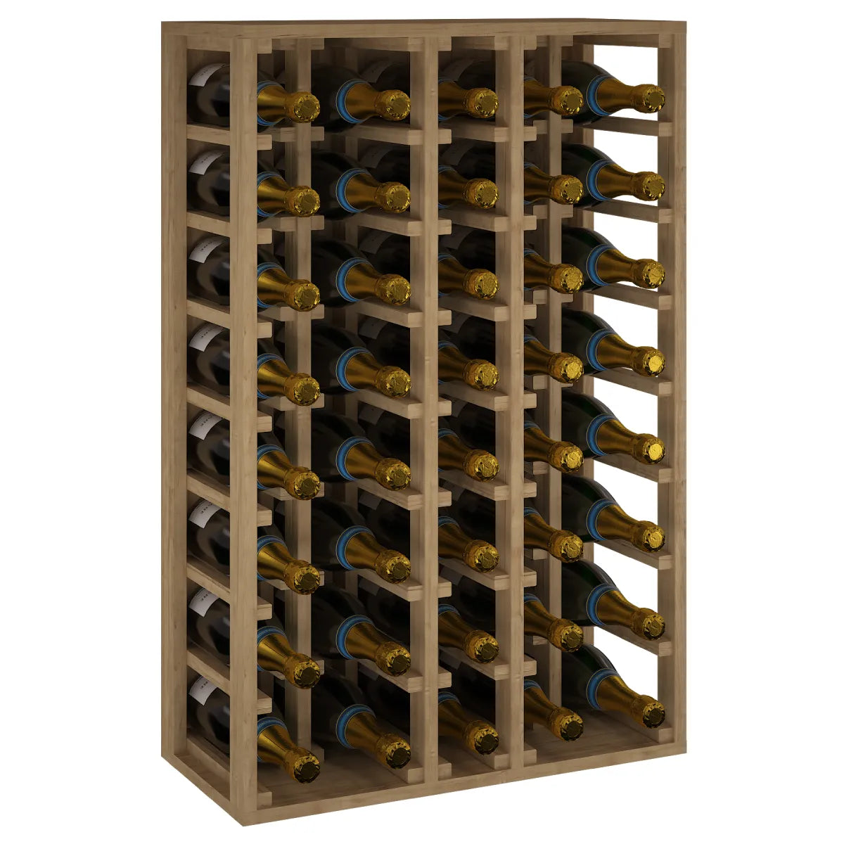 Wine rack for 40 Champagne magnum bottles Expovinalia Canedo Godello 2062 — Pine with light oak finish — EX2062
