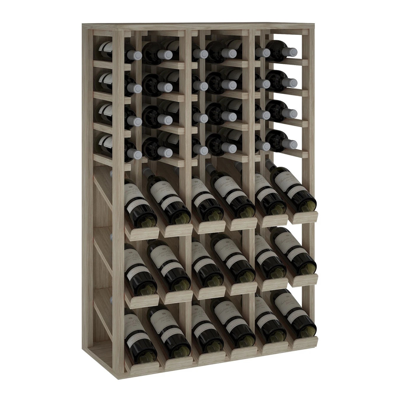 Oak wood wine rack for 36 bottles, Godello ER2091