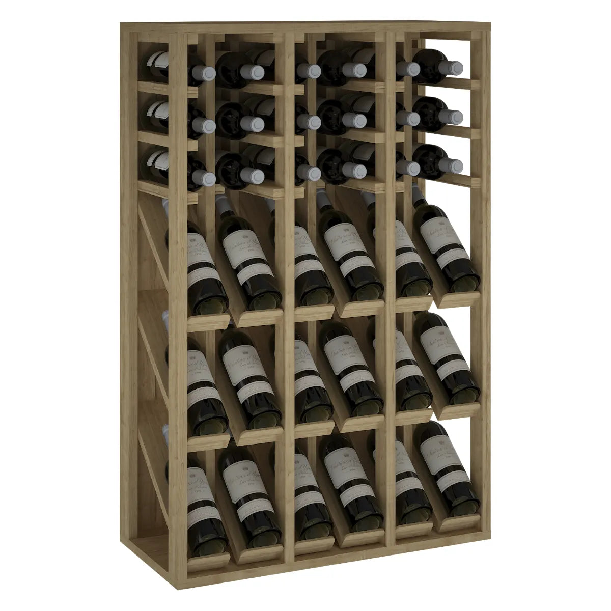 Wine rack for 36 bottles Expovinalia Villafranca Godello 2091 — Pine with light oak finish — EX2091
