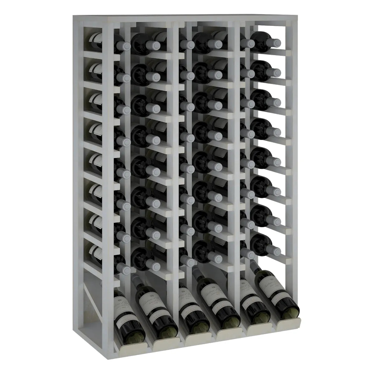 Botellero para 48 botellas Expovinalia Villafranca Godello 2092 — Pino pintado en blanco / Wine rack for 48 bottles Expovinalia Villafranca Godello 2092 — White pine