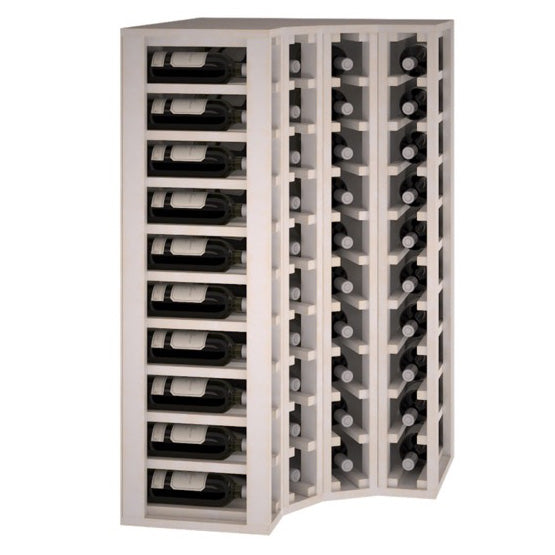 Pine wood corner wine rack for 40 bottles, Godello EW2030