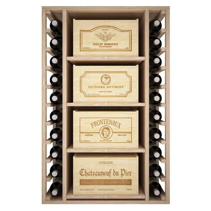 Oak wine rack for 88 bottles, Godello ER2546
