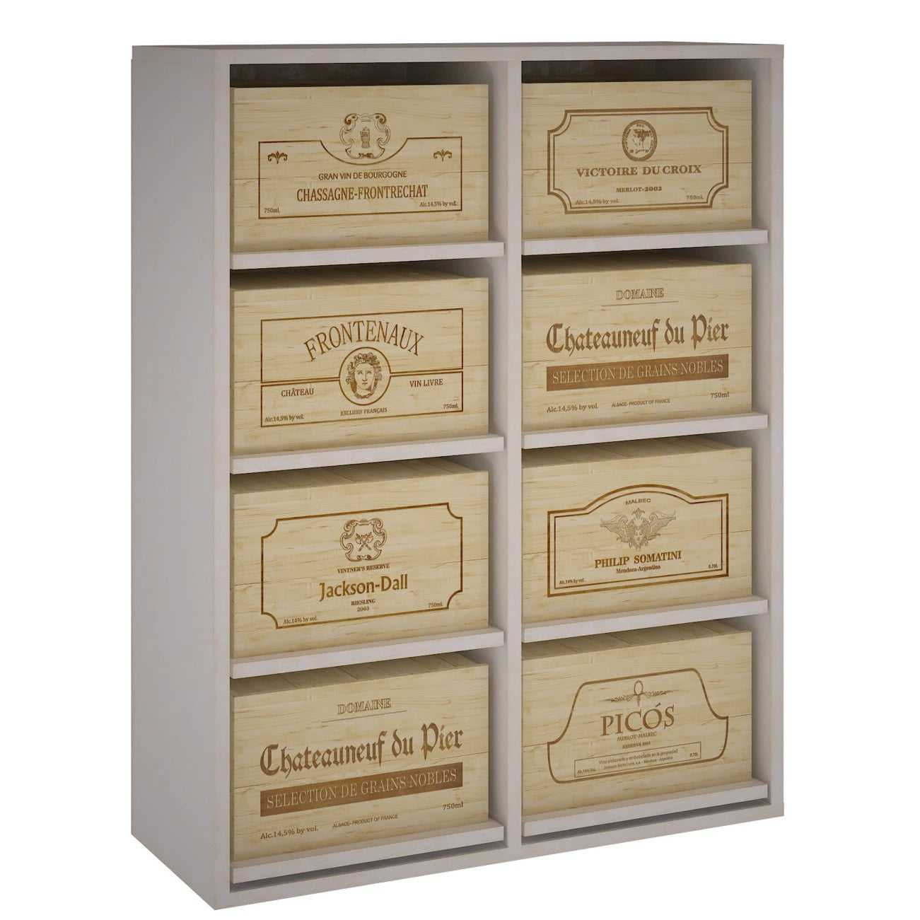 Pine wood wine rack for 48 bottles, Godello EW2541