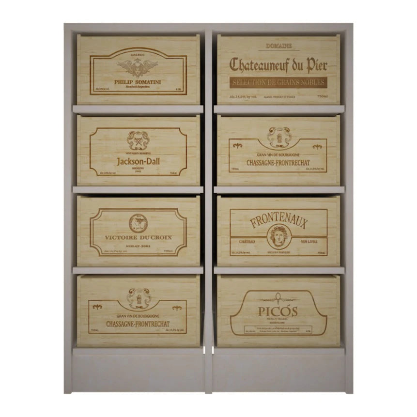 Oak wood wine rack, large size for boxes, Godello EW2545