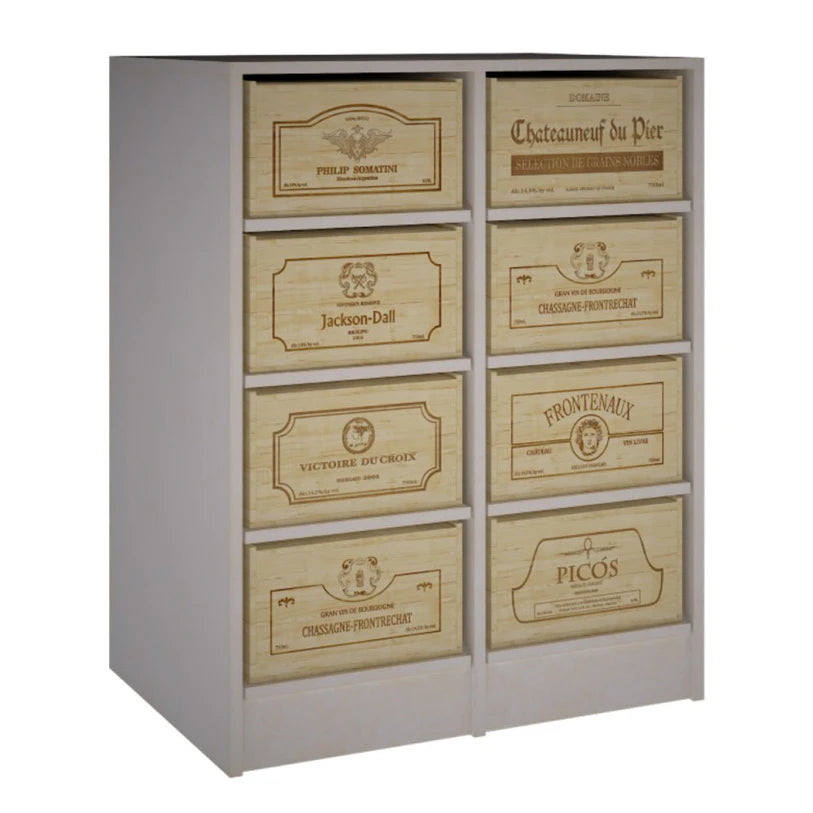 Oak wood wine rack, large size for boxes, Godello EW2545