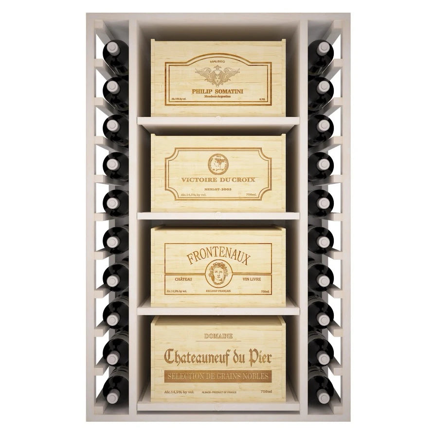Pine wood wine rack for 88 bottles, Godello EW2546