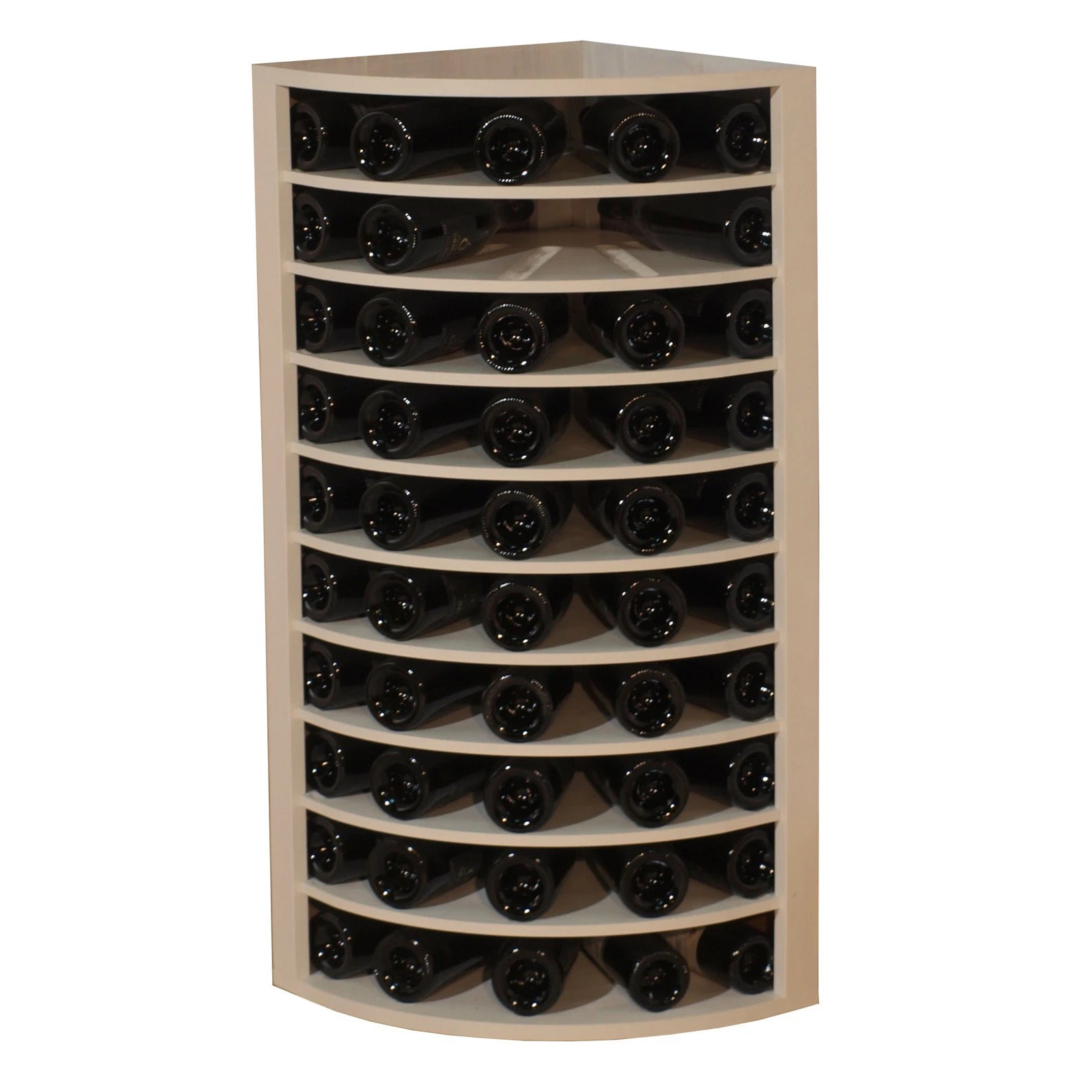 Botellero de madera de pino para rincón para 50 botellas, Godello EW2036