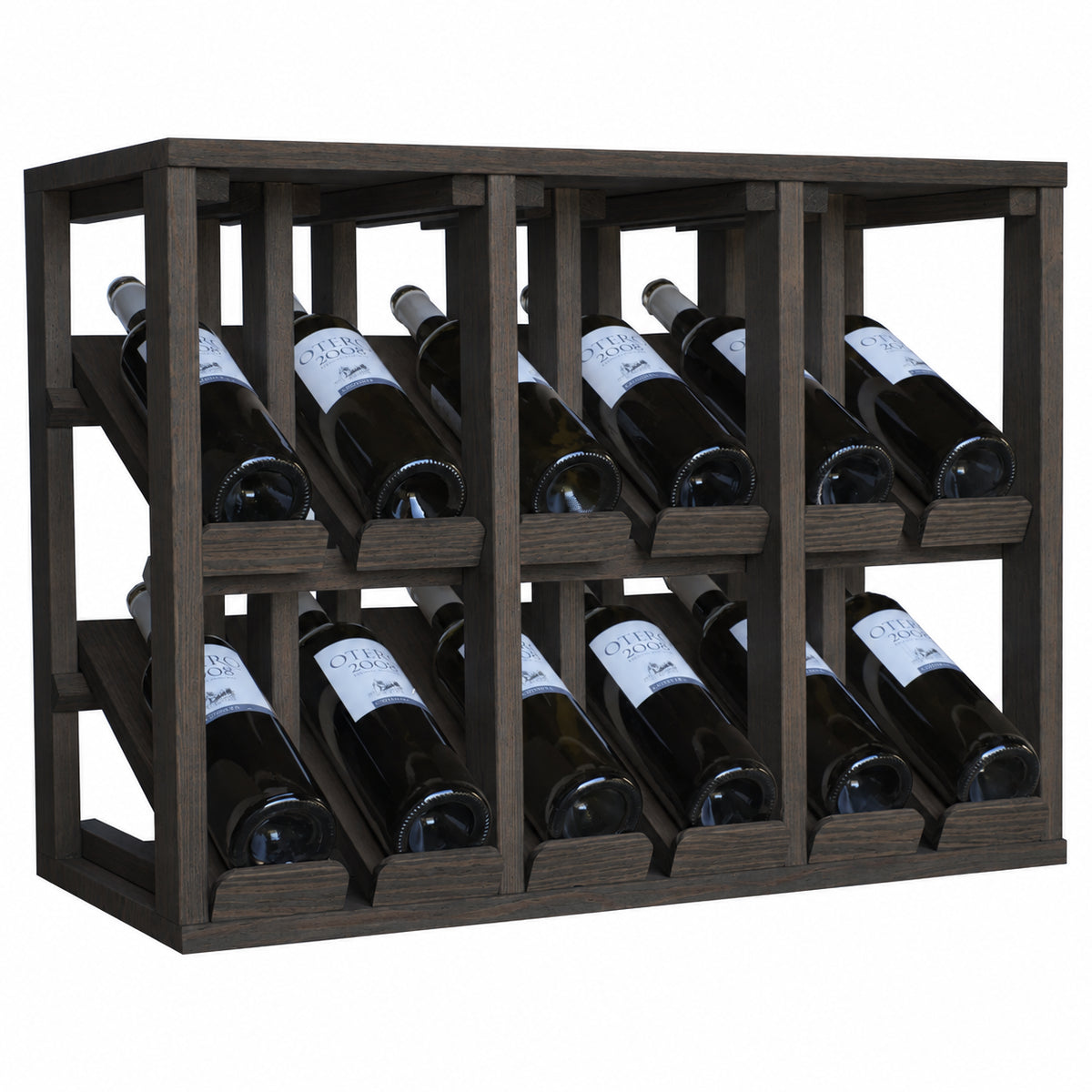 Botellero para 12 botellas Expovinalia Villafranca Godello 2193 - Pino negro - Representación generada del acabado