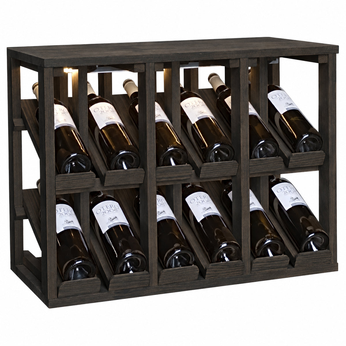 Botellero para 12 botellas Expovinalia Villafranca Godello 2194 - Pino negro - Representación generada del acabado
