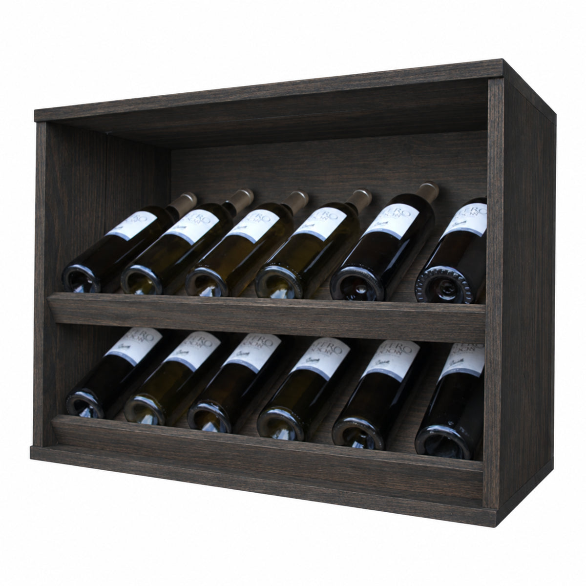 Botellero para 12 botellas Expovinalia Villafranca Godello 2293 - Pino negro - Representación generada del acabado