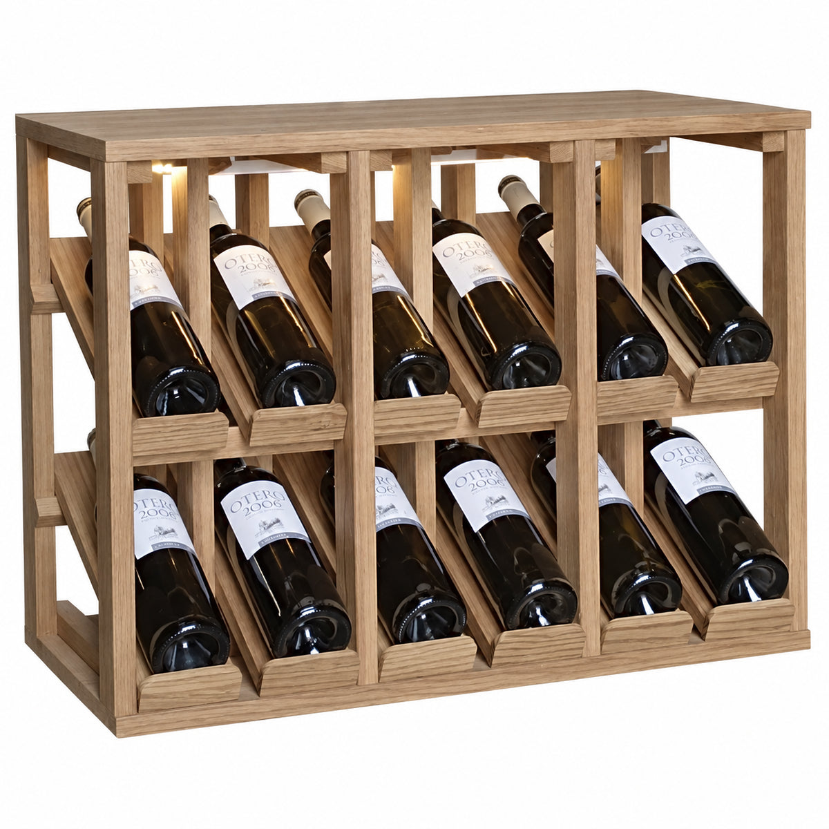 Botellero para 12 botellas Expovinalia Villafranca Godello 2194 - Roble natural - Representación generada del acabado