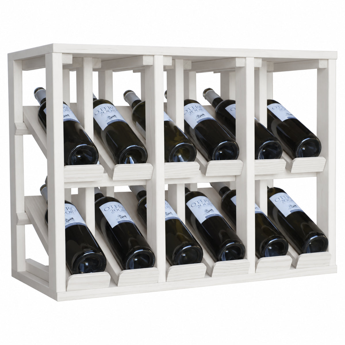 Botellero para 12 botellas Expovinalia Villafranca Godello 2193 - Pino blanco - Representación generada del acabado