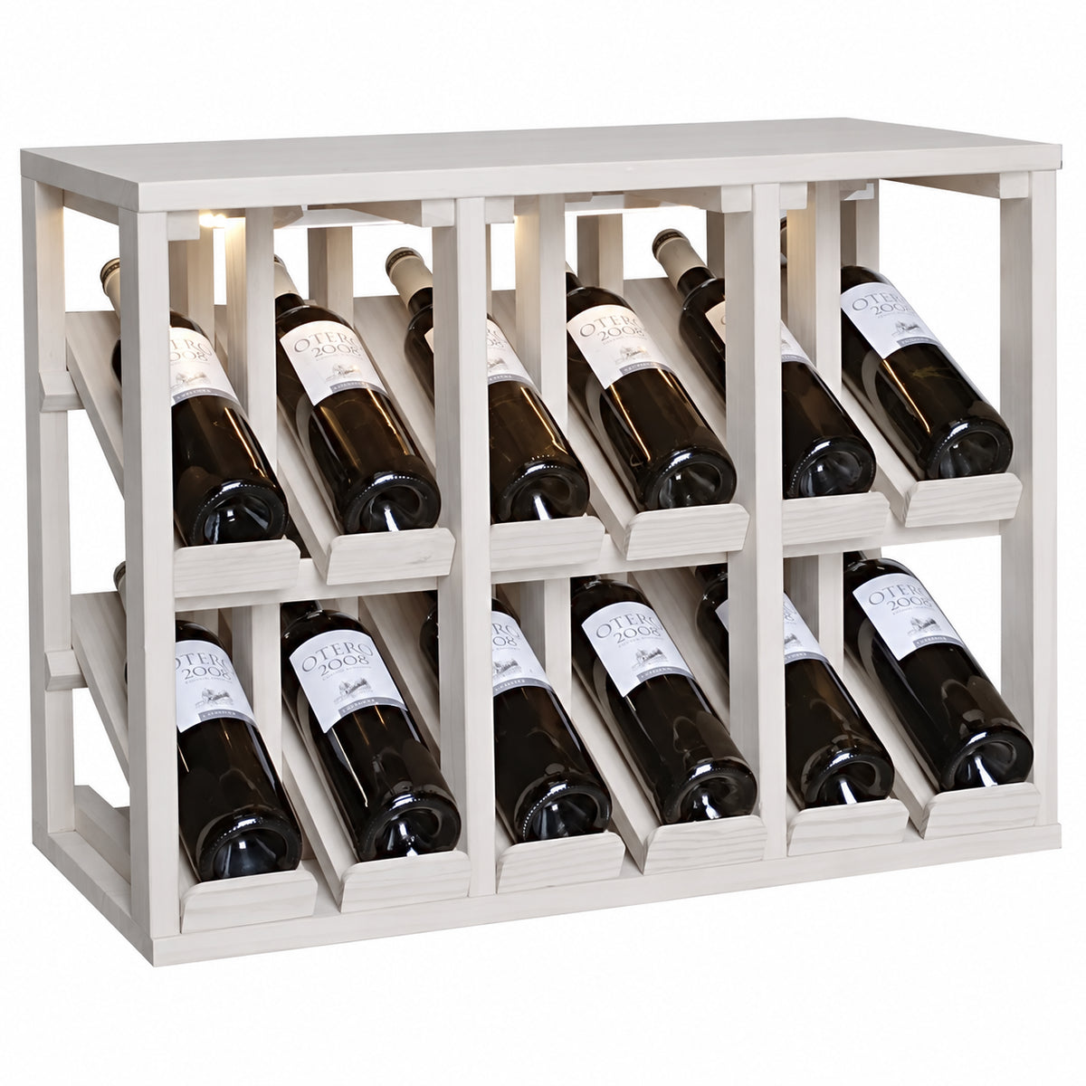 Botellero para 12 botellas Expovinalia Villafranca Godello 2194 - Pino blanco - Representación generada del acabado