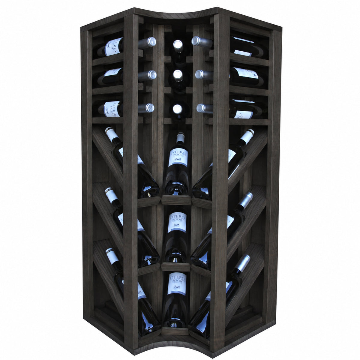 Botellero para 18 botellas Expovinalia Villafranca Godello 2095 - Pino negro - Representación generada del acabado