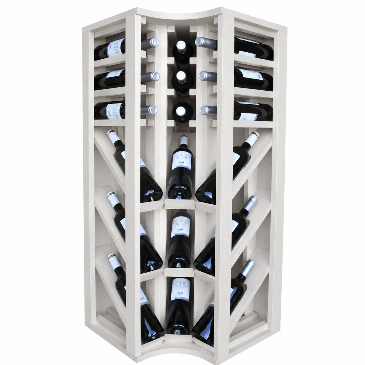 Botellero para 18 botellas Expovinalia Villafranca Godello 2095 - Pino blanco - Representación generada del acabado