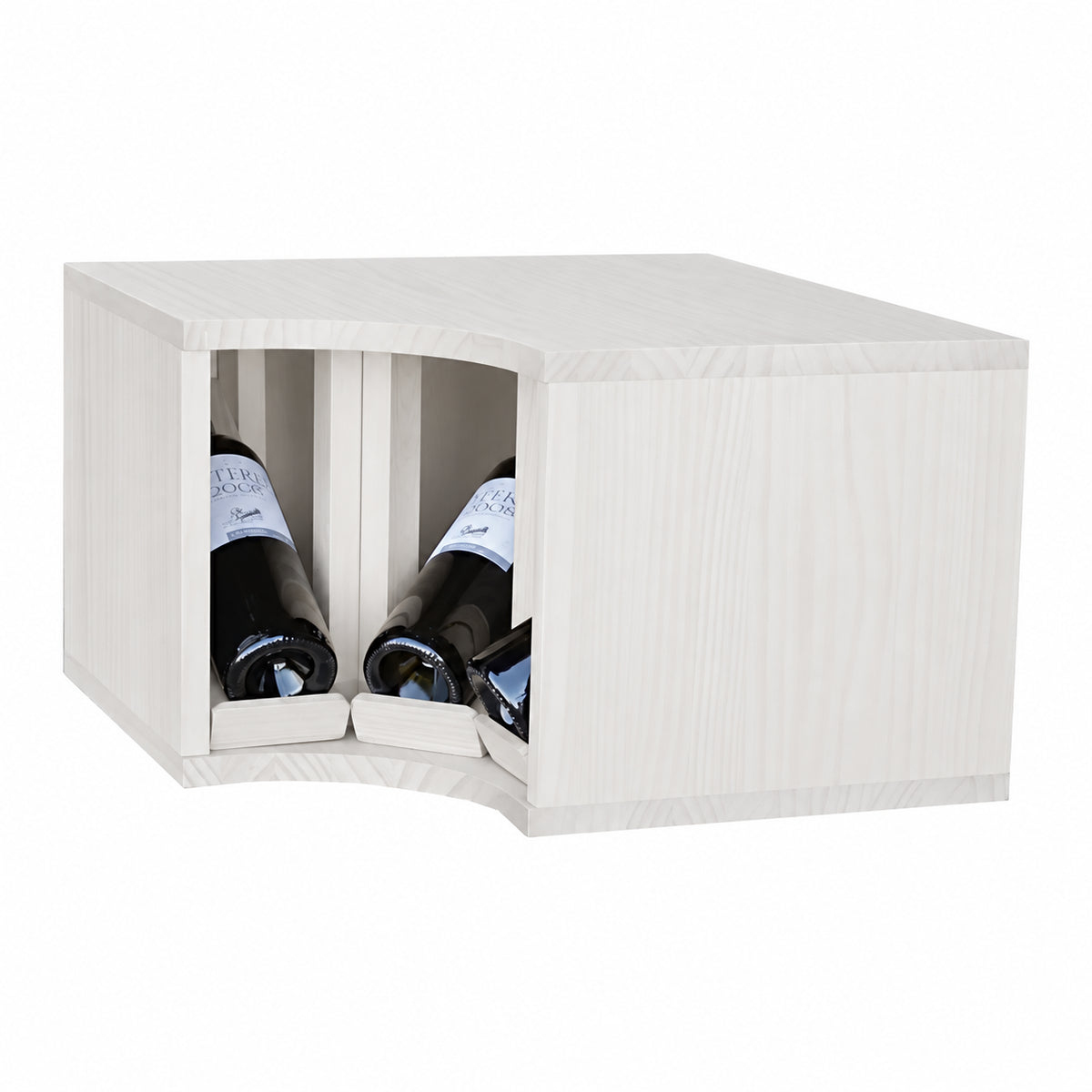 Botellero para 3 botellas Expovinalia Villafranca Godello 2295 - Pino blanco - Representación generada del acabado