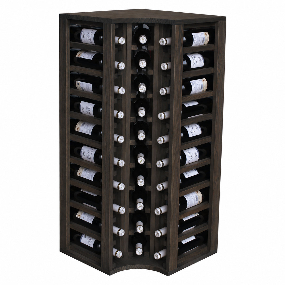 Botellero para 30 botellas Expovinalia Godello 2038 - Pino negro - Representación generada del acabado