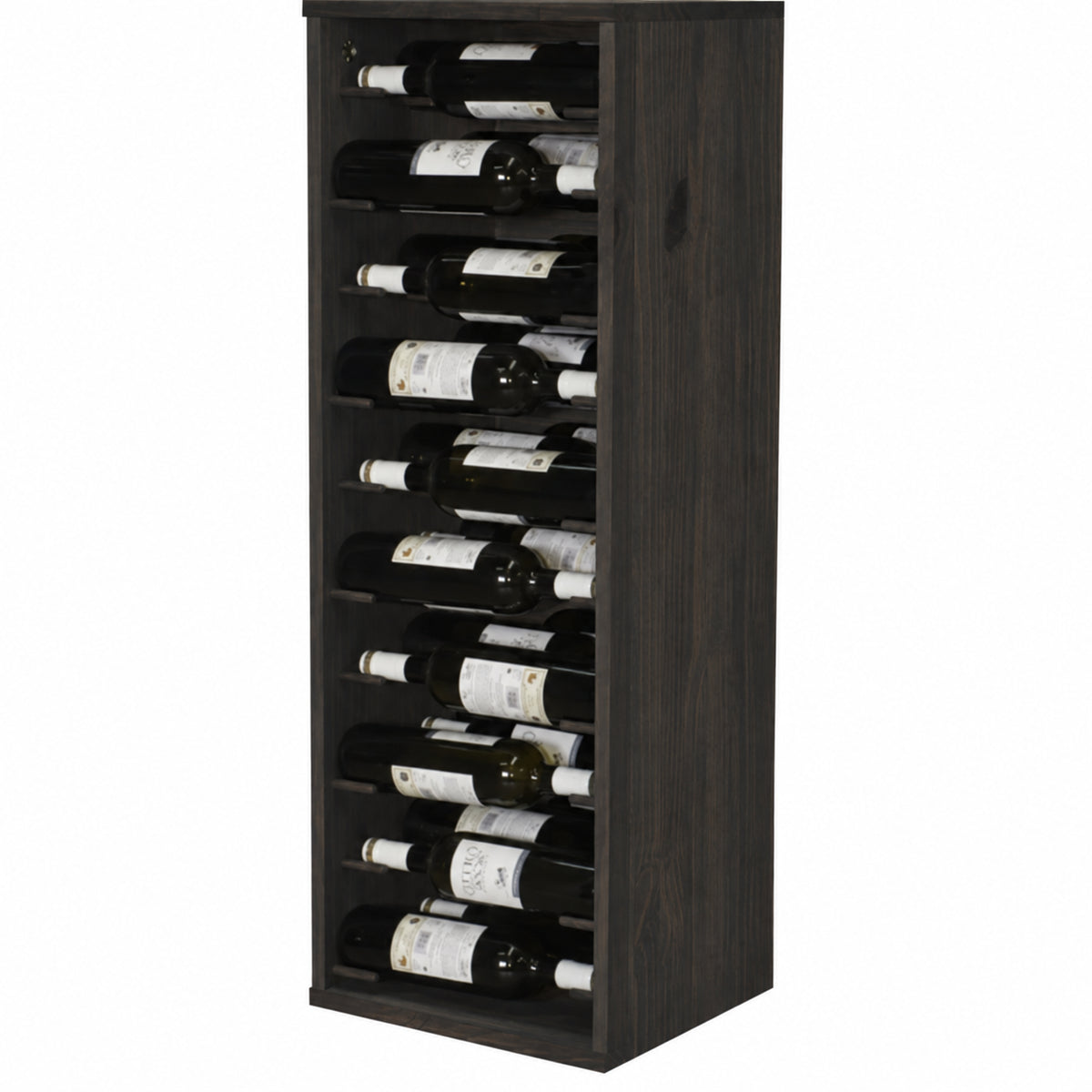 Wine rack for 30 bottles Expovinalia Godello 9223 - Black pine - Generated finish representation