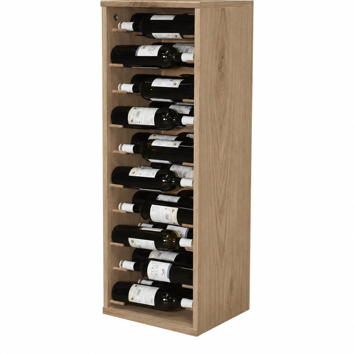Wine rack for 30 bottles Expovinalia Godello 9223 - Natural oak - Generated finish representation