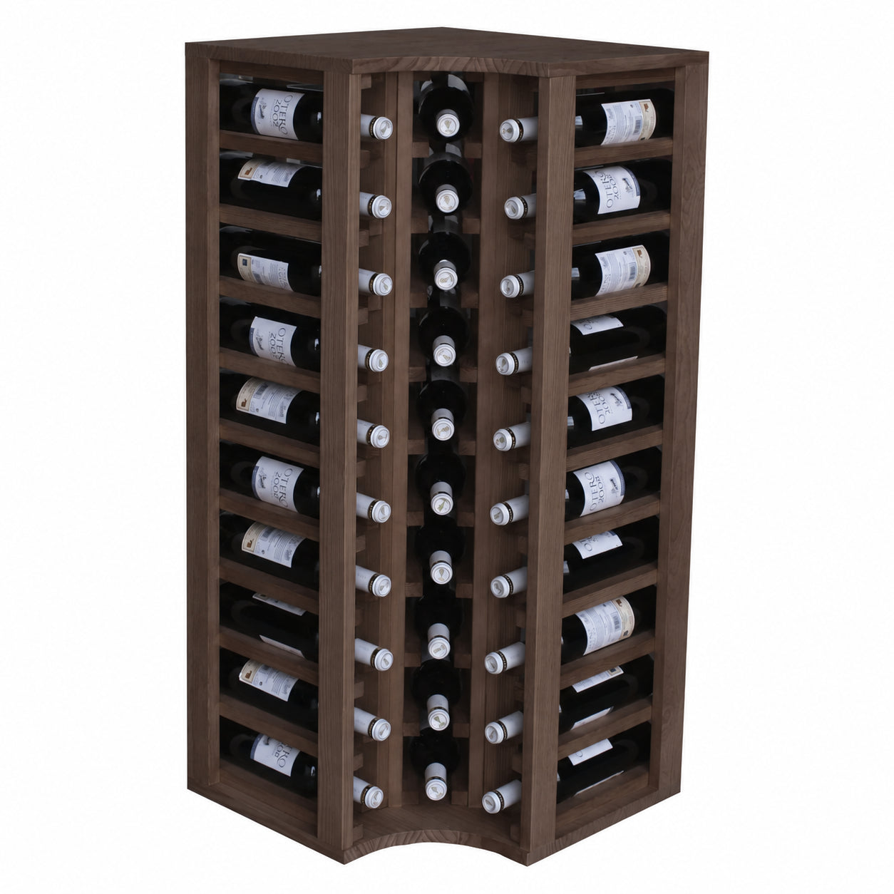 Botellero para 30 botellas Expovinalia Godello 2038 - Pino oscuro - Representación generada del acabado