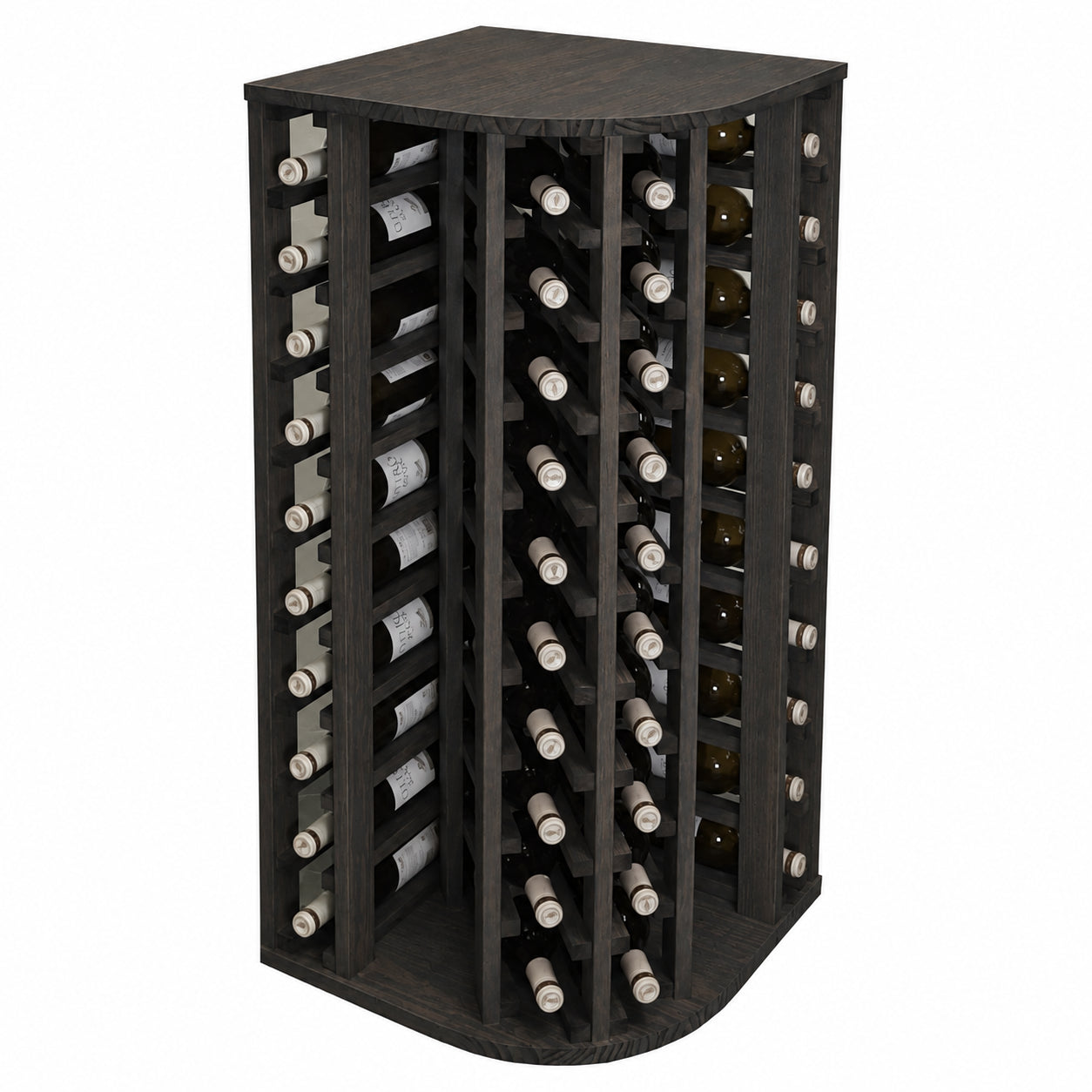 Botellero para 40 botellas Expovinalia Godello 2039 - Pino negro - Representación generada del acabado