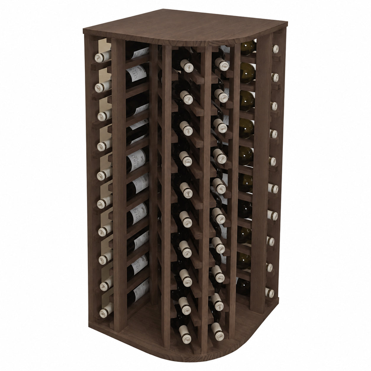 Botellero para 40 botellas Expovinalia Godello 2039 - Pino oscuro - Representación generada del acabado
