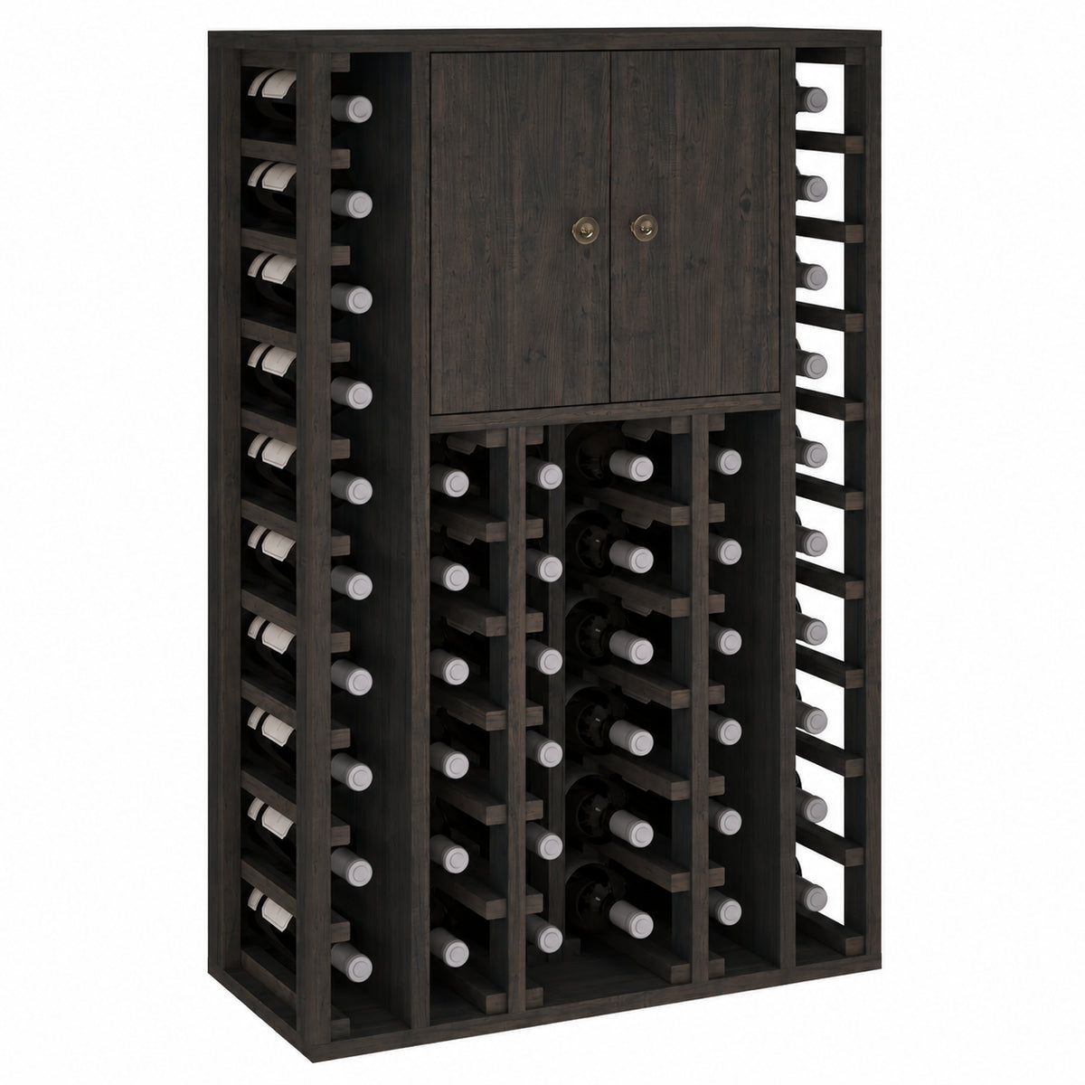Botellero para 46 botellas Expovinalia Cacabelos 1 Godello 2515 - Pino negro - Representación generada del acabado