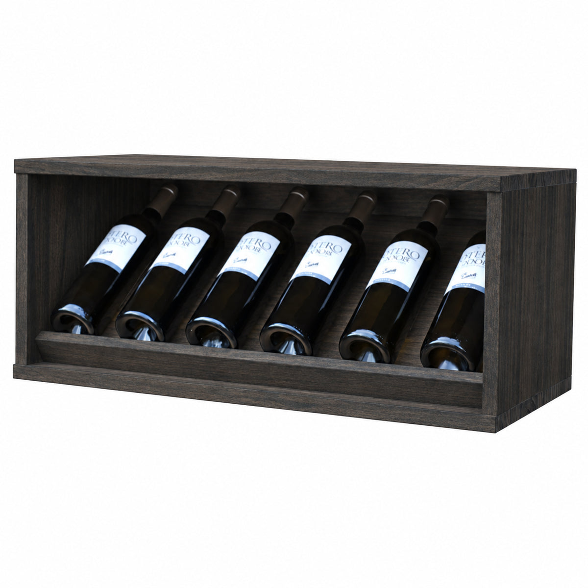 Botellero para 6 botellas Expovinalia Villafranca Godello 2291 - Pino negro - Representación generada del acabado