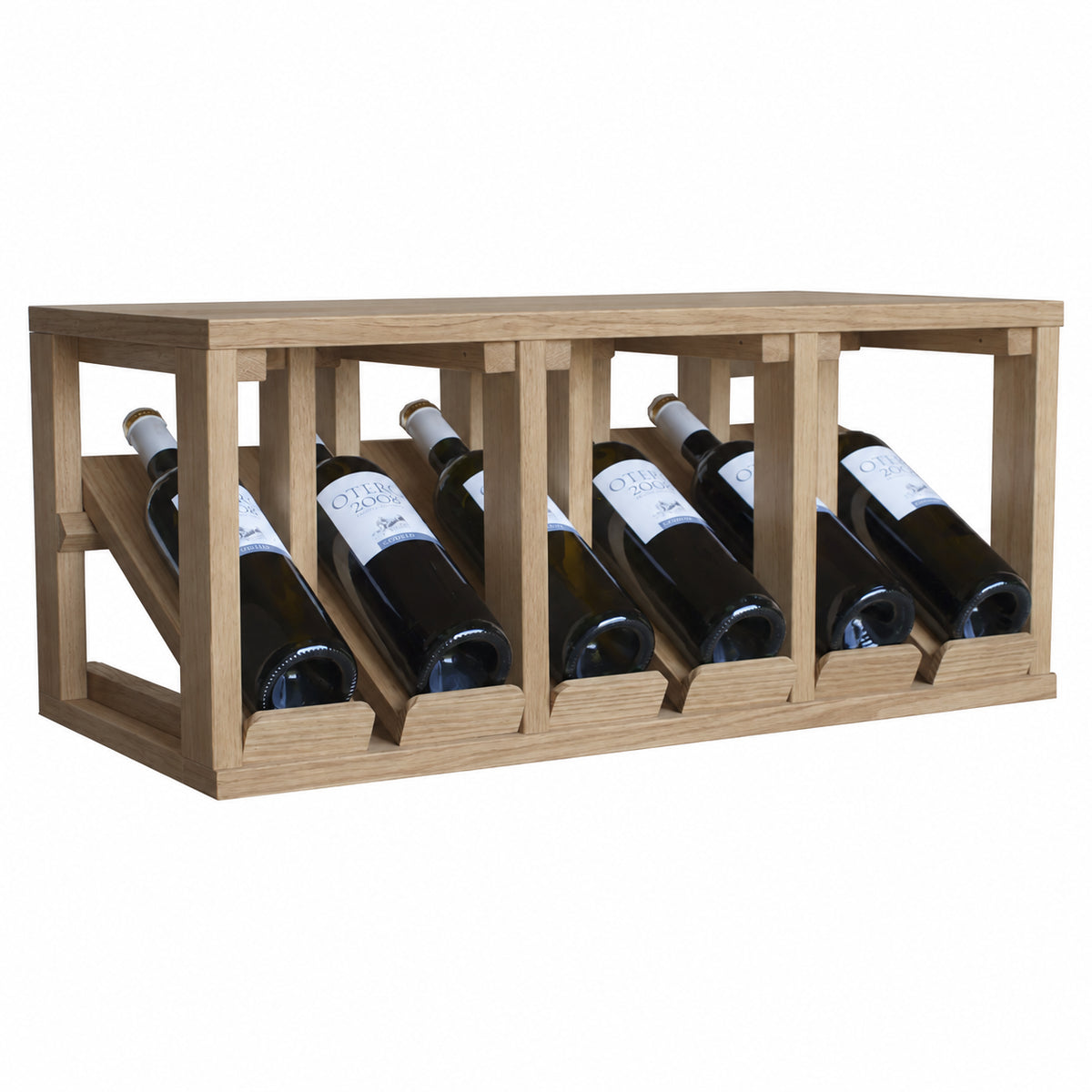 Botellero para 6 botellas Expovinalia Villafranca Godello 2191 - Roble natural - Representación generada del acabado