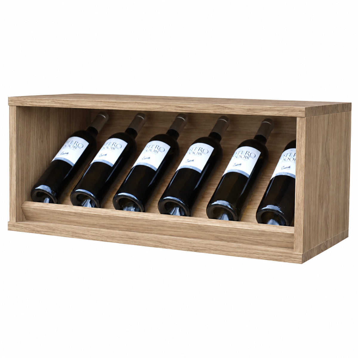Botellero para 6 botellas Expovinalia Villafranca Godello 2291 - Roble natural - Representación generada del acabado