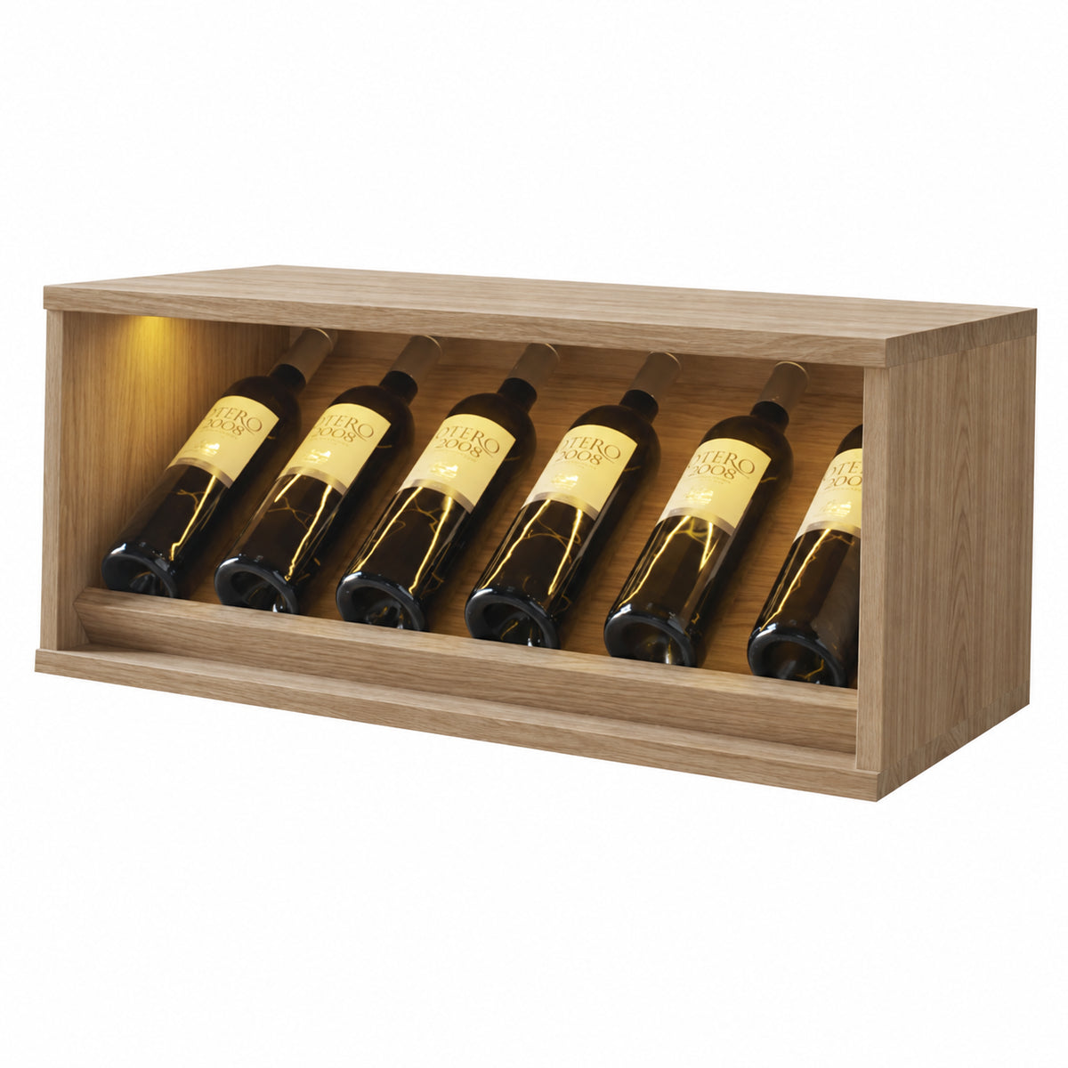 Botellero para 6 botellas Expovinalia Villafranca Godello 2292 - Roble natural - Representación generada del acabado