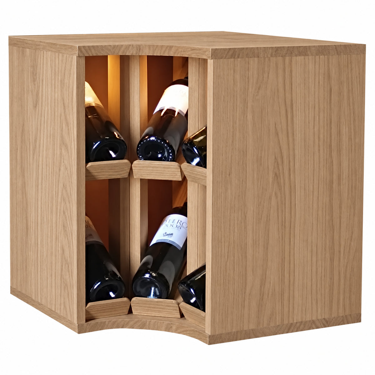 Botellero para 6 botellas Expovinalia Villafranca Godello 2298 - Roble natural - Representación generada del acabado