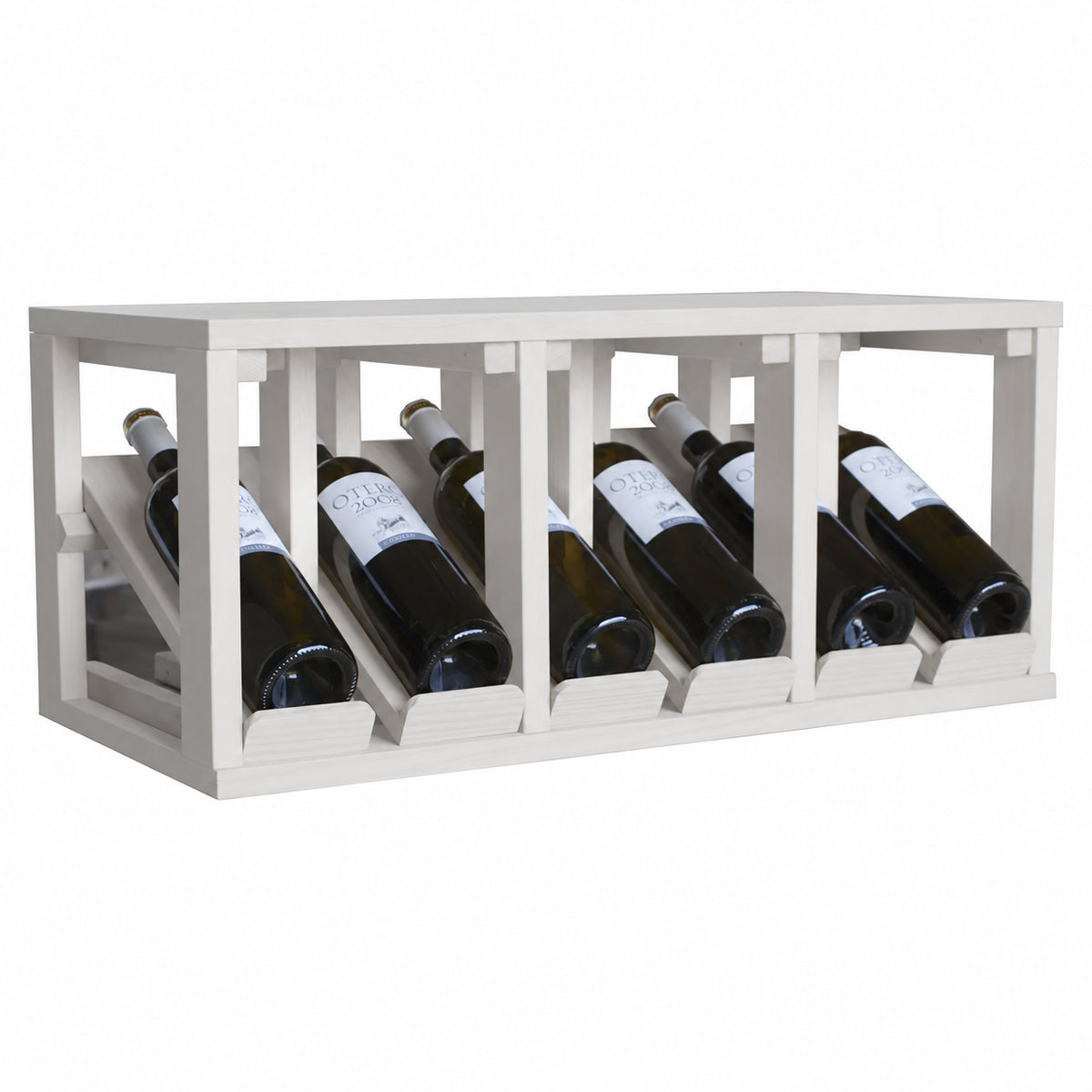 Botellero para 6 botellas Expovinalia Villafranca Godello 2191 - Pino blanco - Representación generada del acabado
