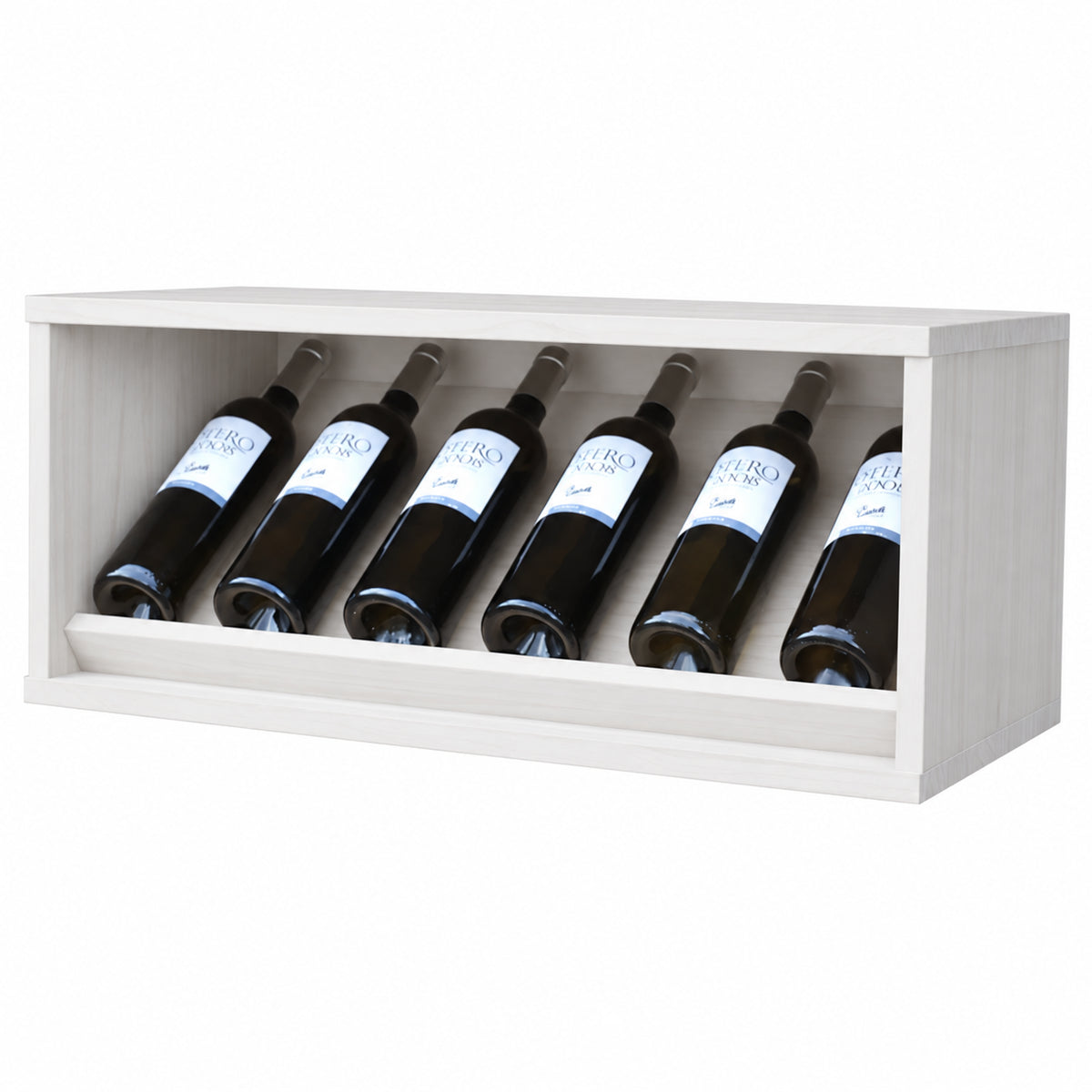 Botellero para 6 botellas Expovinalia Villafranca Godello 2291 - Pino blanco - Representación generada del acabado