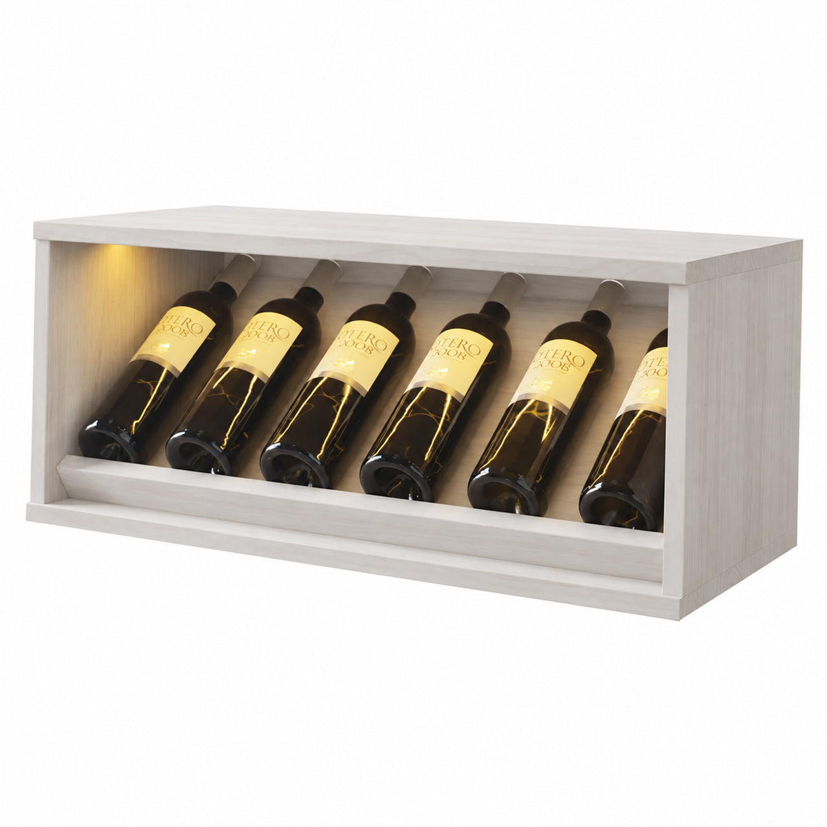 Botellero para 6 botellas Expovinalia Villafranca Godello 2292 - Pino blanco - Representación generada del acabado