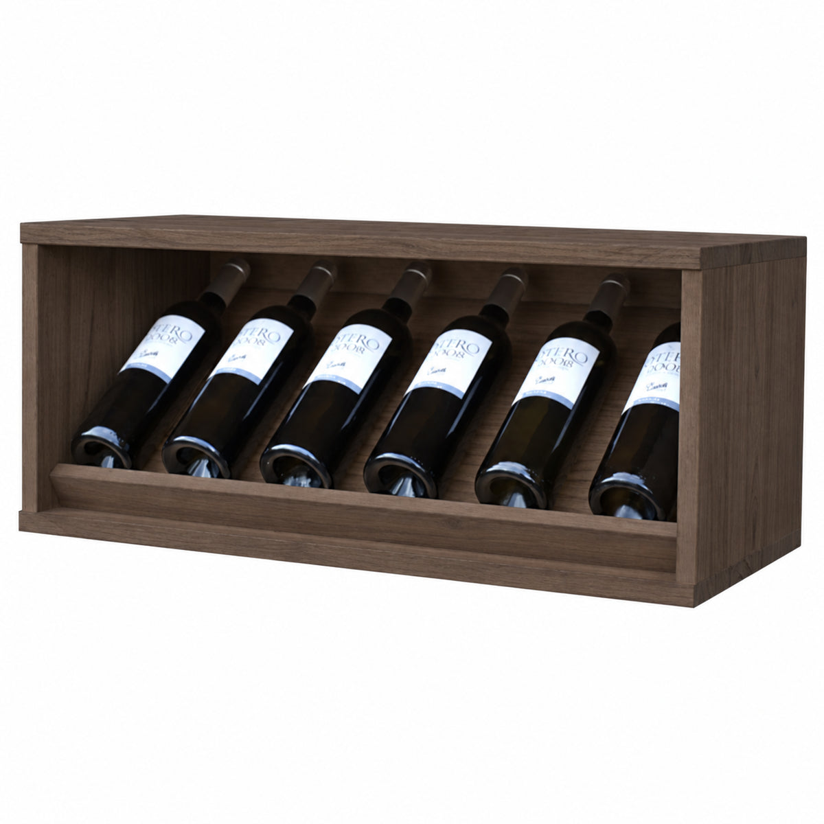 Botellero para 6 botellas Expovinalia Villafranca Godello 2291 - Pino oscuro - Representación generada del acabado