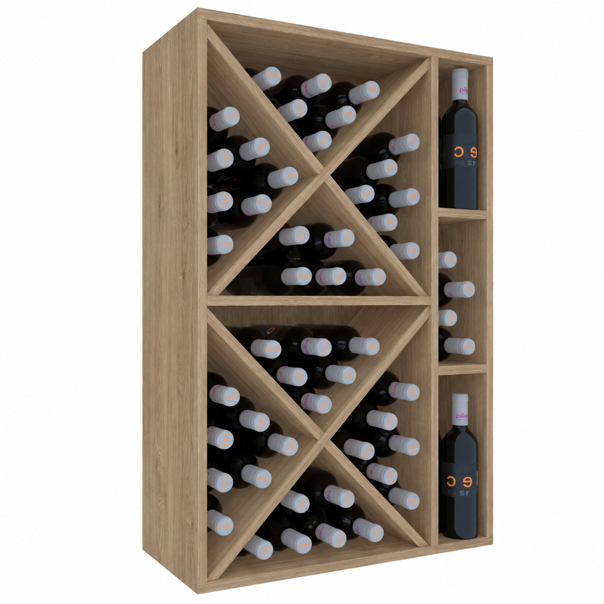 Botellero para 66 botellas Expovinalia Corullón 2 Godello 2537 - Roble natural - Representación generada del acabado