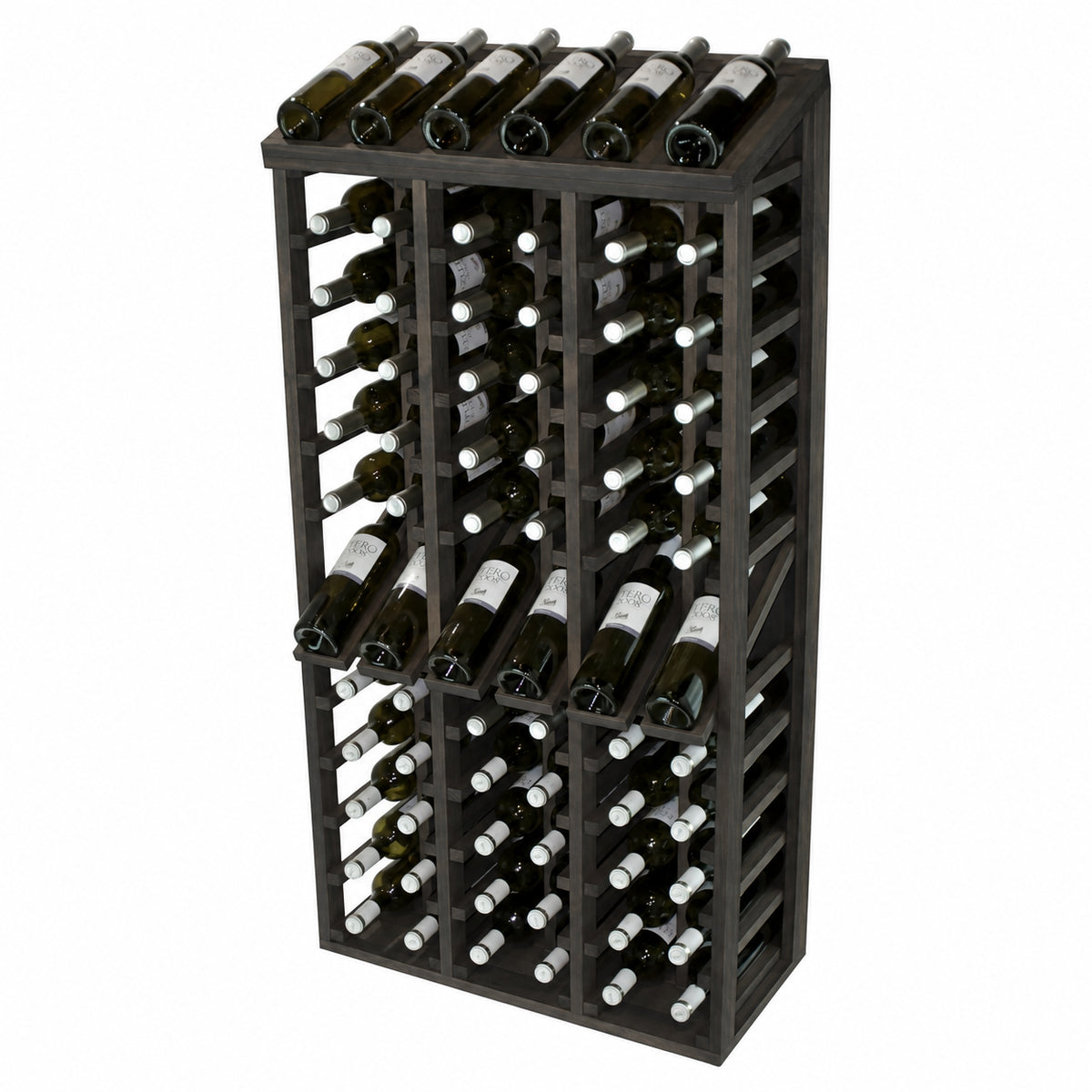 Botellero para 72 botellas Expovinalia Villamartín Godello 2068 - Pino negro - Representación generada del acabado