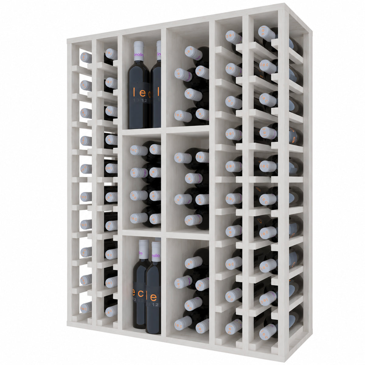 Botellero para 88 botellas Expovinalia Pitanza Godello 2528 - Pino blanco - Representación generada del acabado