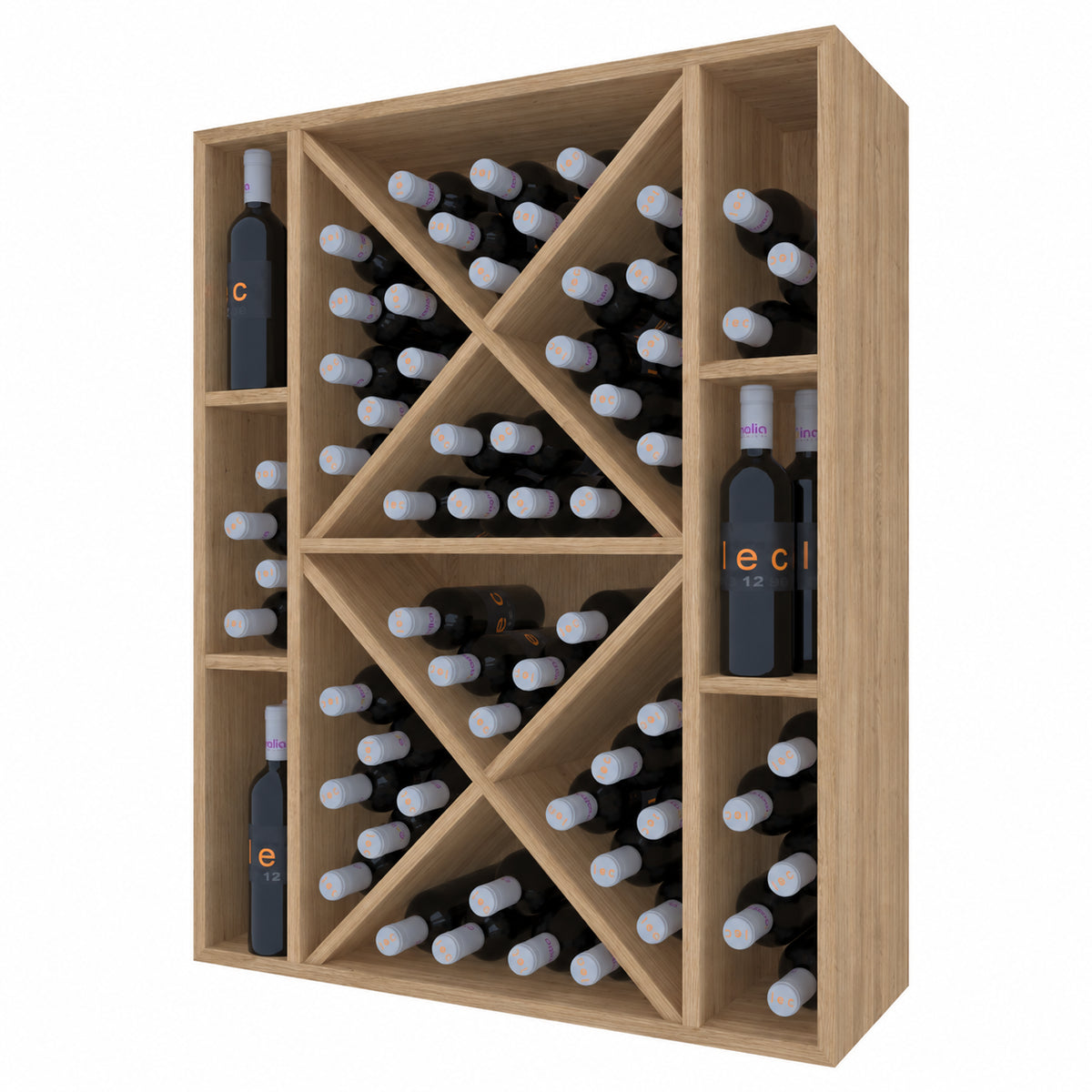 Botellero para 90 botellas Expovinalia Toral Godello 2538 - Roble natural - Representación generada del acabado