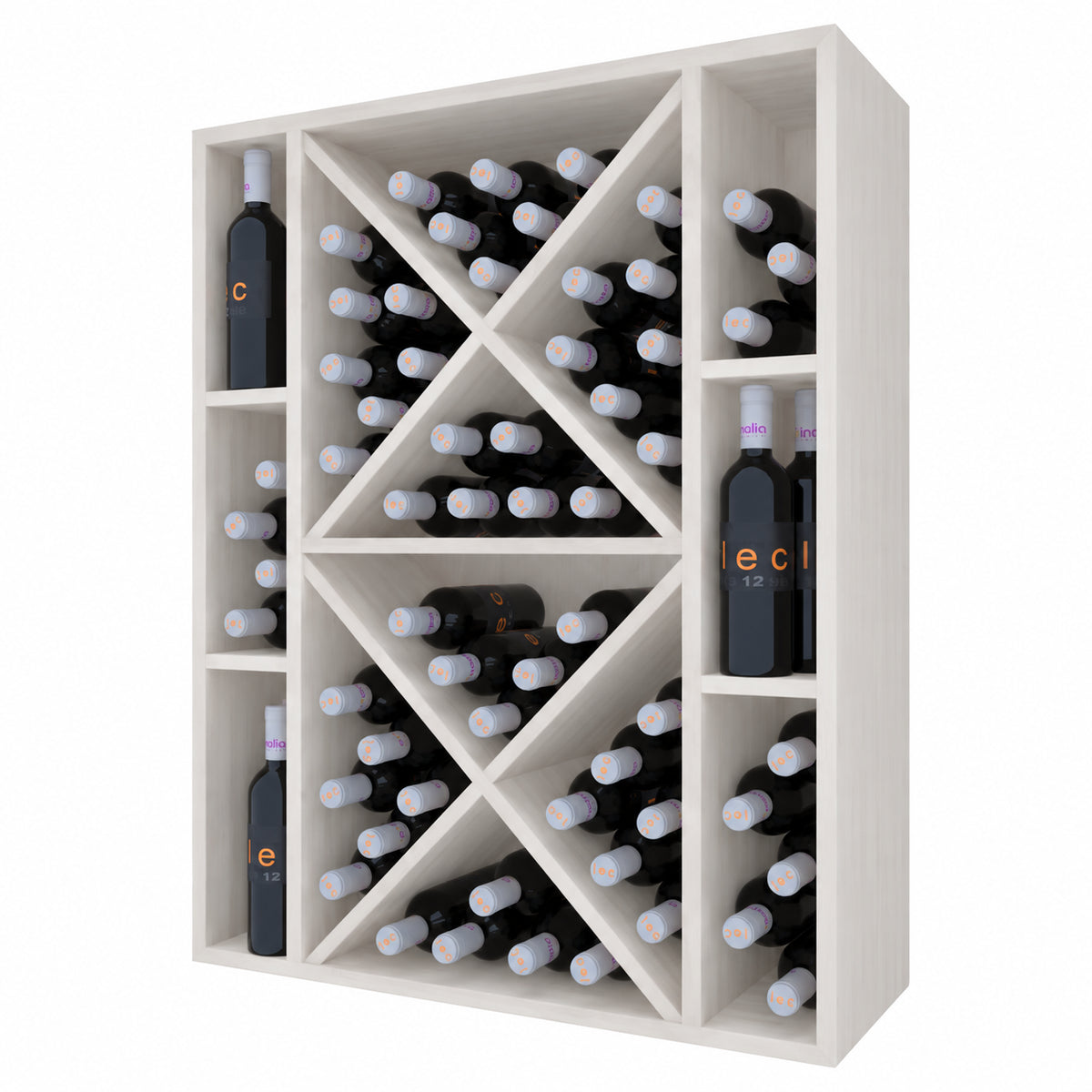 Botellero para 90 botellas Expovinalia Toral Godello 2538 - Pino blanco - Representación generada del acabado
