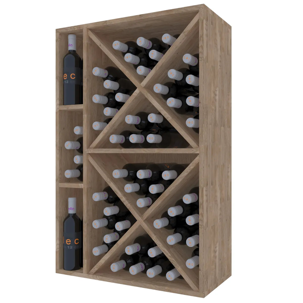 Wine rack for 66 bottles Expovinalia Corullón 1 Godello 2536 — Pine with light oak finish — EX2536