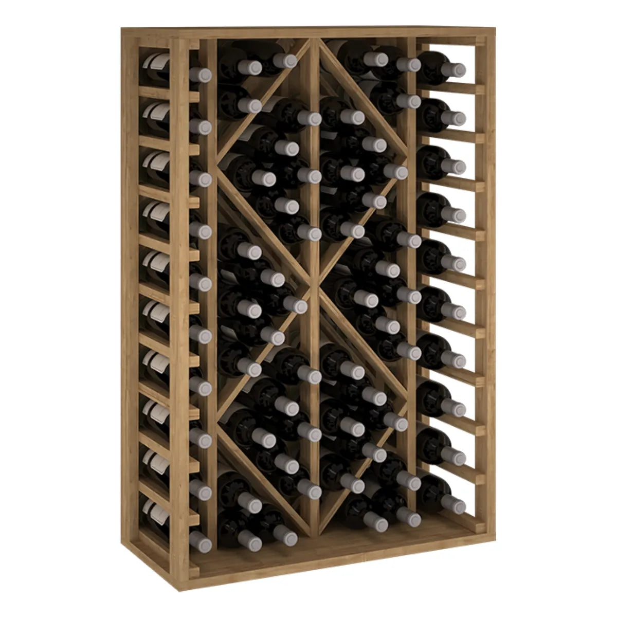 Wine rack for 68 bottles Expovinalia Toral Godello 2530 — Pine with light oak finish — EX2530