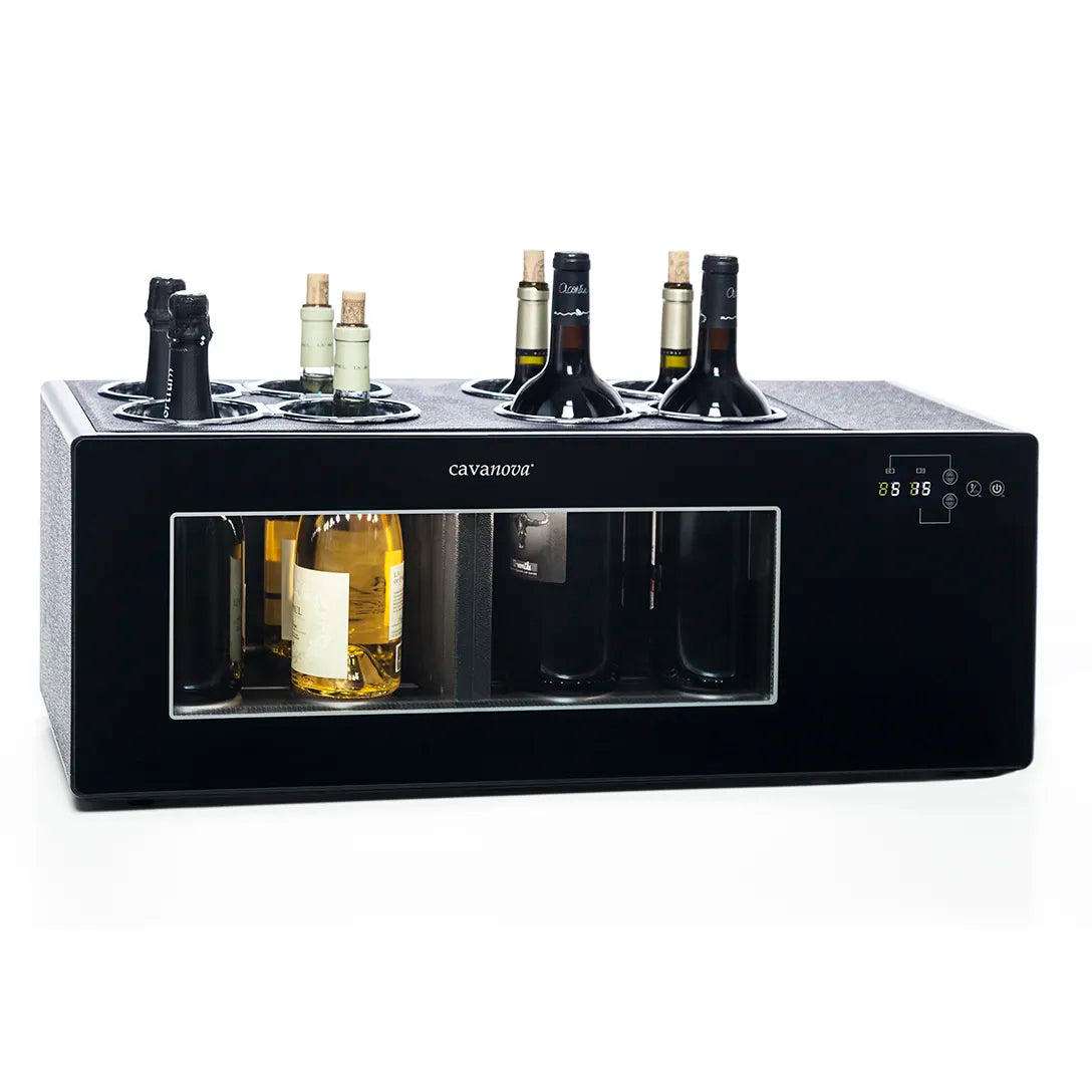 Enfriador de vino horizontal 8 botellas Cavanova OW8CD doble zona