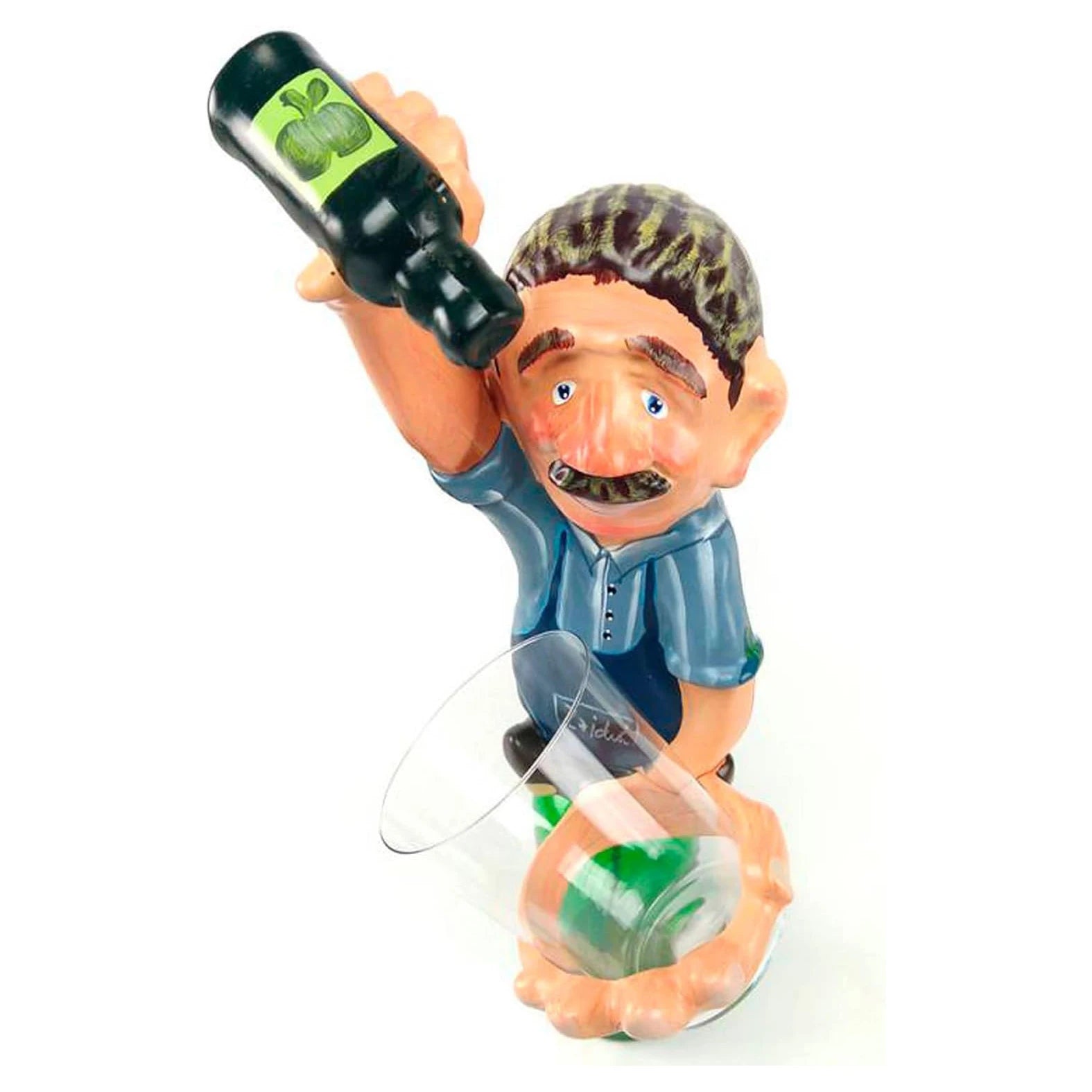Coem ISIDRÍN, detalle del sistema eléctrico de escanciado con botella de sidra.