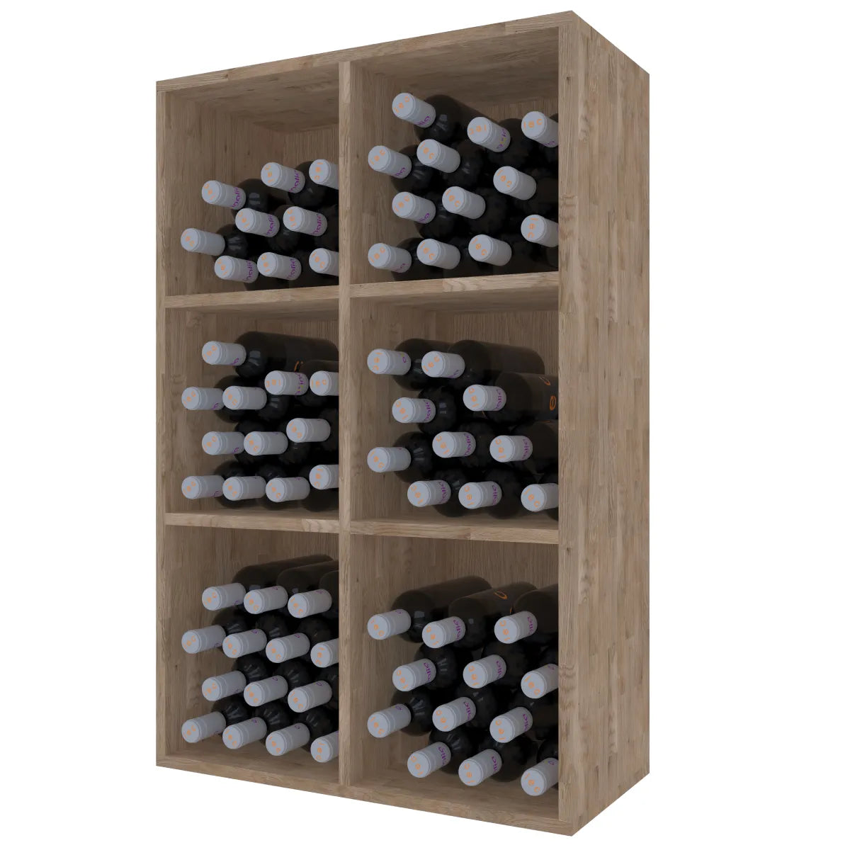 Wine rack for 90 bottles Expovinalia Corullón Godello 2526 — Pine with light oak finish — EX2526