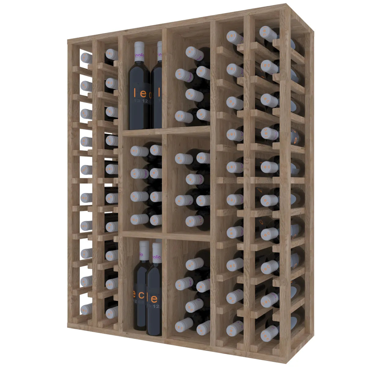 Wine rack for 88 bottles Expovinalia Pitanza Godello 2528 — Pine with light oak finish — EX2528