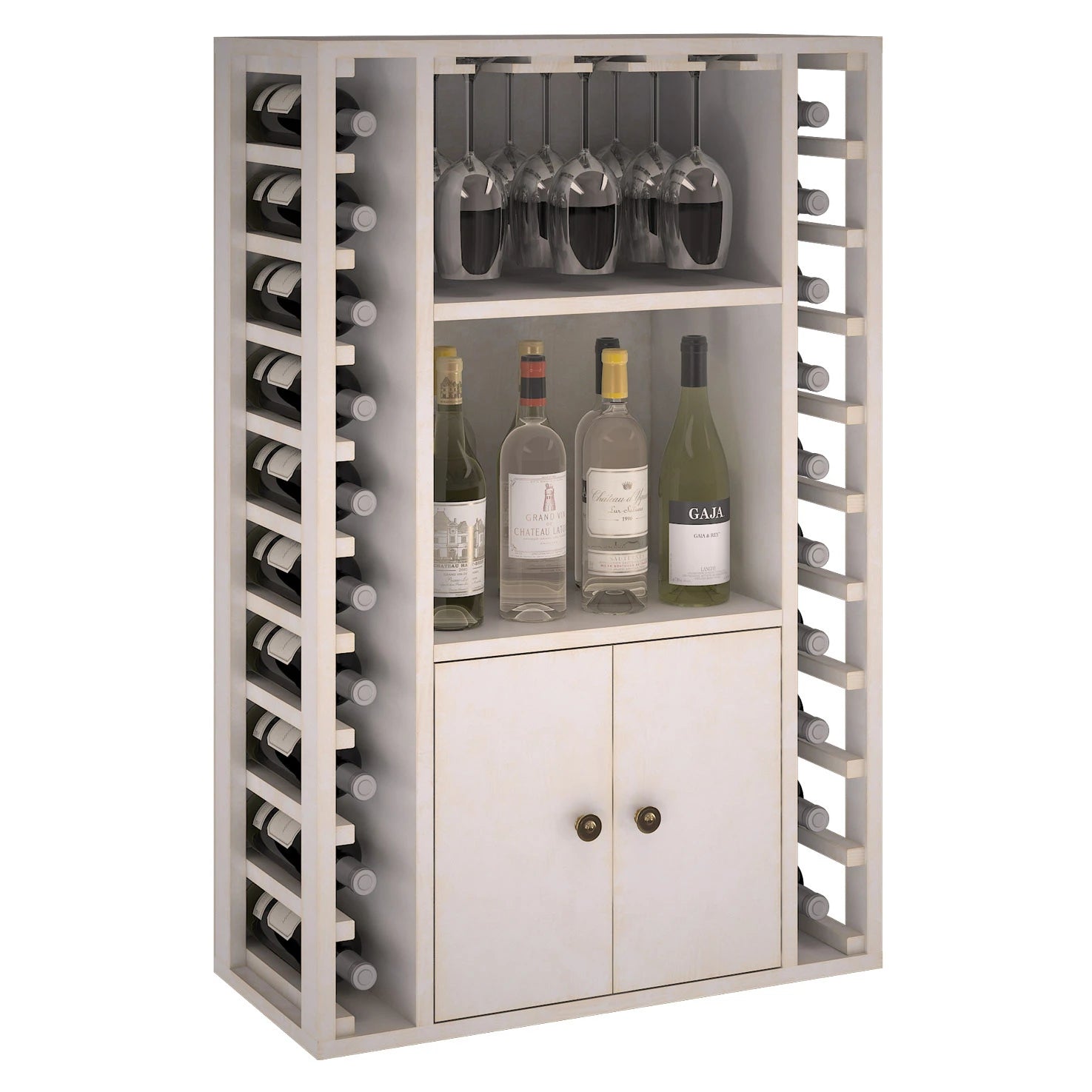 Pine wood wine rack for 20 bottles, Godello EW2521