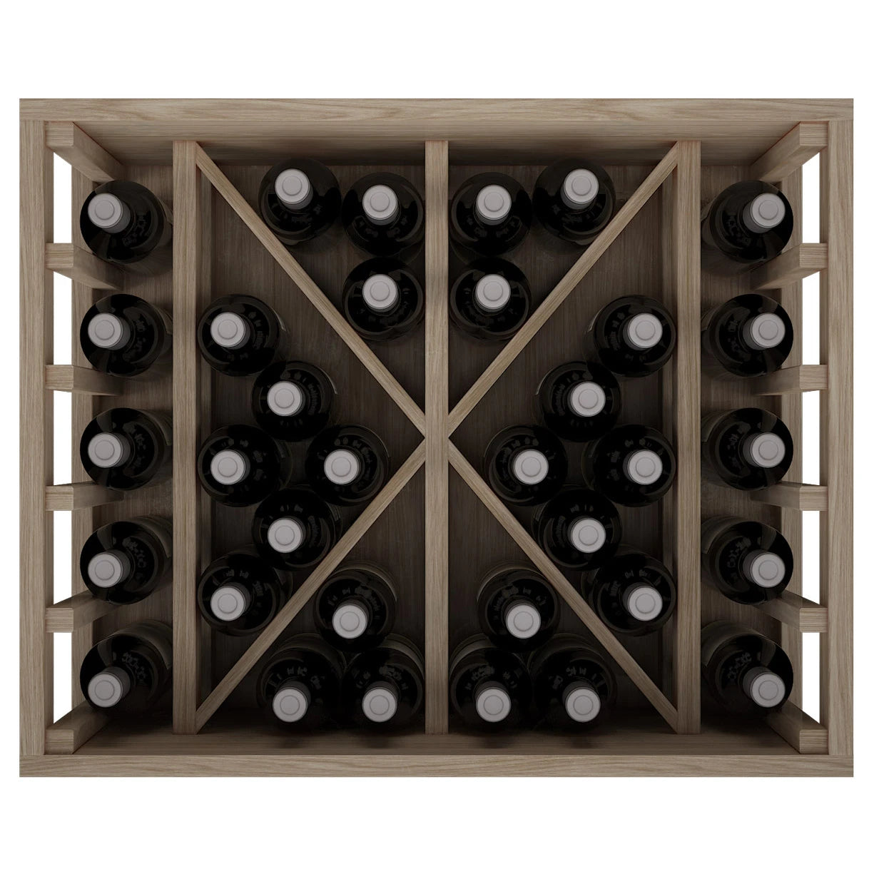 Botellero de madera de roble para 34 botellas, Godello ER2531