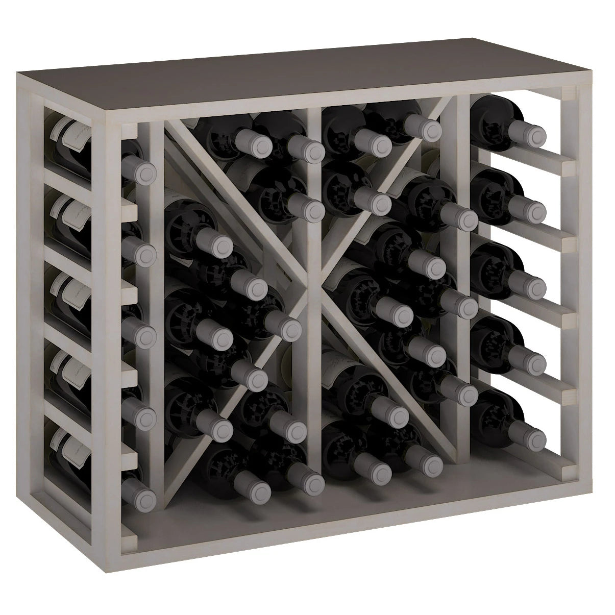 Botellero de madera de pino para 34 botellas, Godello EW2531
